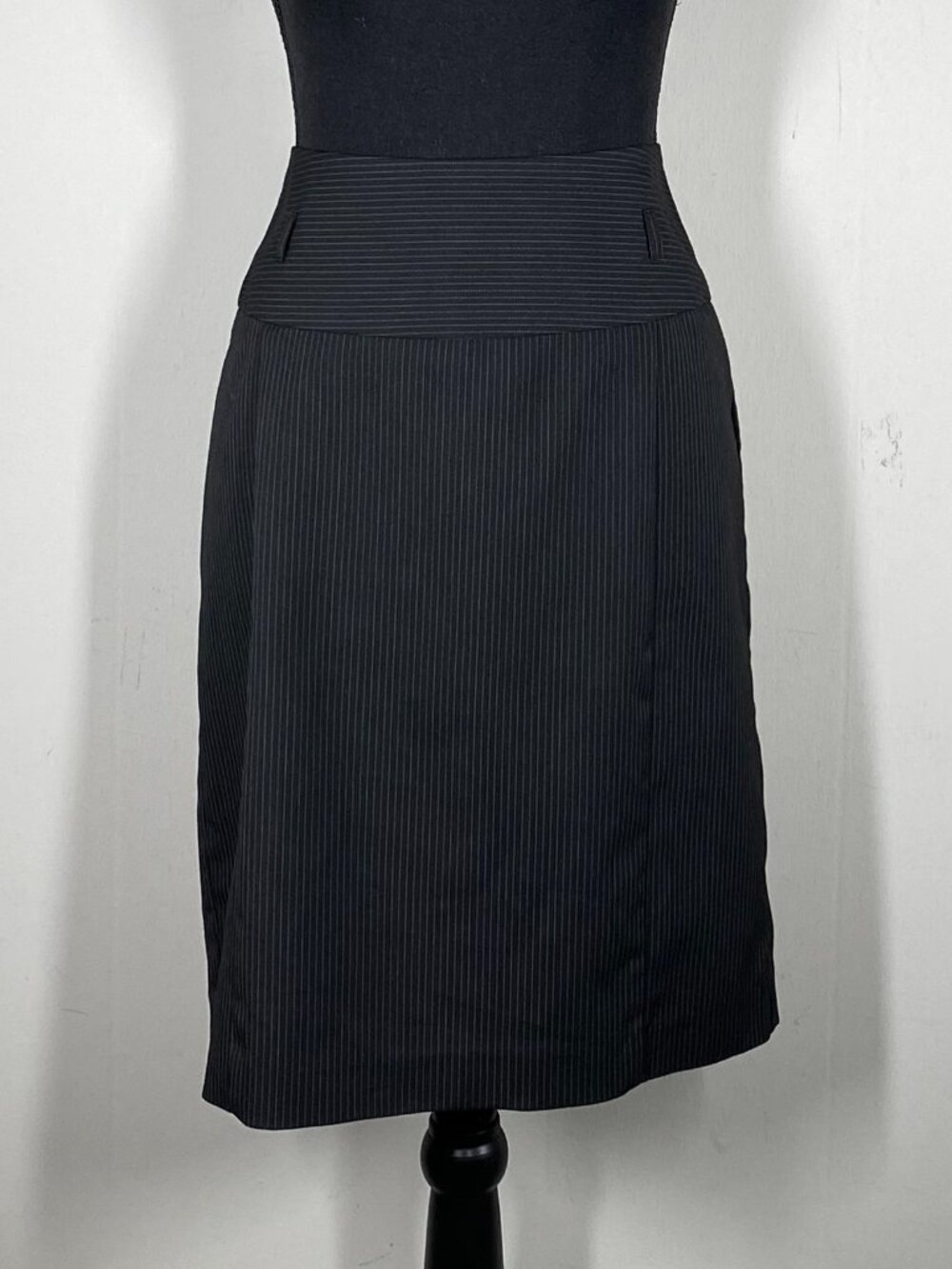 Harve Benard Pencil Skirt Women's 6 Black Stripes Office Career